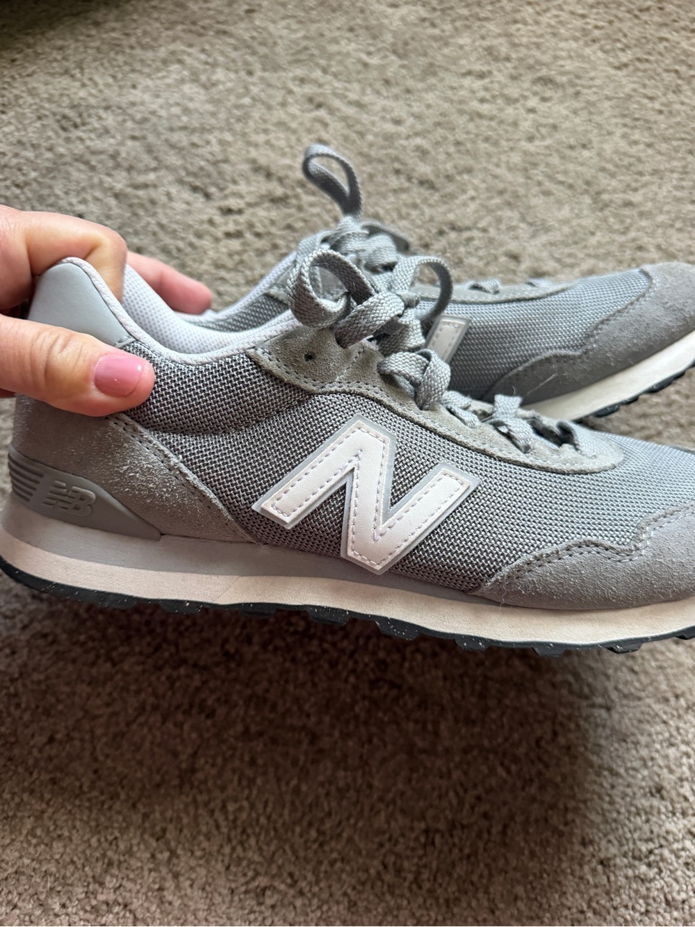 New Balance Gray 515 Running Sneakers with White Logo